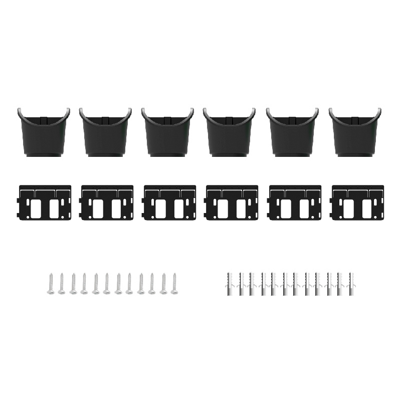 6 Kit Promosi Periuk, disertakan:6 x Tiada 1 periuk ditambah 6 x pendakap dinding kecil dengan 12 skru dan palam 3211C